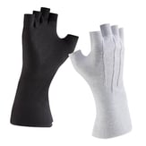 Fingerless Long-wristed Cotton Gloves White XS